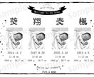 きょうだい用＊誕生記念ポスター作ります きょうだい全員の誕生記念を並べて飾りませんか？ イメージ1