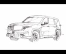 愛車のイラストを描きます サインペンでA4紙にスケッチします イメージ7