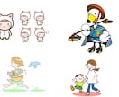 簡単にイメージを提案するだけで、安心感のあるかわいい雰囲気のキャラクターを製作いたします。 イメージ3
