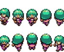 自作RPGのドット絵を作成します RPGキャラクター、戦闘背景、敵キャラクターなどのドット絵 イメージ2