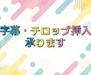 テロップ、字幕挿入致します 字幕、フルテロップを入れたいけど時間がない方へ！ イメージ1