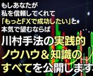 川村手法の実践的ノウハウと知識をすべて公開します FXで成功したいと本気で望むあなたへ イメージ1