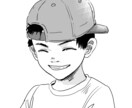 漫画風のモノクロ似顔絵イラストを作成します 元の写真に合わせて老若男女問わず描きます イメージ1