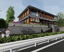 パース(CG又は手描き)の作成をいたします 大型商業施設、駅など実績あります イメージ4