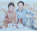 手描きの温かい似顔絵を水彩でお描きします 還暦祝いや米寿祝い、ウェディングにおすすめです(A4サイズ) イメージ7