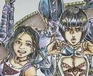 色紙に誕生日・結婚式などのアニメ風似顔絵を描きます ポーズや衣装、背景などお好みのイラストを仕上げます。 イメージ3