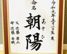 一生に一度の命名書、最高なものに仕上げます 命名書　ノーマル　色紙サイズ　額入りバージョン イメージ1