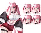 立ち絵お描きします ６種類の差分からお作りいたします！ イメージ1