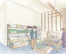 温かみある水彩風手描き建築パースを作成します 柔らかい雰囲気のあるイラストで店舗・住宅の注目度アップ！ イメージ9