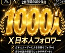高品質X日本人フォロワー1000人増やします ２つのアカウントまで分散可能です イメージ1