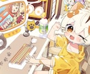 企業実績有◇ポップで可愛い一枚絵作成します 複数人・背景・商用利用可◇ご相談ください イメージ7