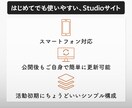 活動開始にちょうどいいSTUDIOサイト制作します 名刺代わりに使えるシンプルなサイト イメージ2