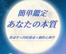 あなたの本質、ズパッと見抜きます あなたの本質を読み解いてお悩み解決のお手伝いをします イメージ1