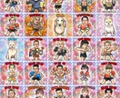 格闘家に大人気！ビックリマン風イラスト描きます シールまで作成しております！あなただけのオリジナルイラスト イメージ3