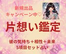 片想い⭐︎24h以内⭐︎あれこれ5項目鑑定します 占いデビューにも⭐︎1500文字以上のボリューム鑑定 イメージ1