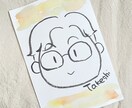 ゆるかわ筆タッチの似顔絵の作成をします キャラクターちっくな似顔絵！墨の質感で世界に１つのプレゼント イメージ7