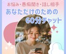 あなただけのために♡60分チャットトークします 気軽にLINE感覚でお話しましょ☺️✨話相手/愚痴/相談☘️ イメージ1