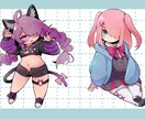 可愛い‼️鮮やかで動きのあるミニキャラを描きます 表情豊かに描くのが得意です！スタンプやバッジも可！ イメージ4