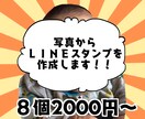 写真から、世界に一つのＬＩＮＥスタンプを作成します 自分で作るのは大変だし申請もめんどくさい！という方に♪ イメージ1