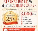 制作歴25年がWordPress修正します 小さな修正も安心してご相談ください イメージ4