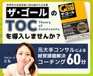 中小企業様向け「ザ ゴール」TOCのやり方教えます 初回限定★元大手コンサルと壁打ちしよう！TOC実践コーチング イメージ1
