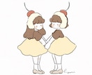 ゆるかわなペア画をお描きします カップルやお友達同士、結婚式にも！大切な人との想い出に♡ イメージ10