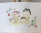 水彩画のふんいき似顔絵を描きます お部屋に飾ったり、贈り物にも♡温かみのある、ふんいき似顔絵♡ イメージ5