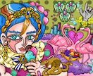 毒と可愛さMIXの魅力的なイラストをお描きします 男性/女性/動物/植物/不思議な生き物など　承ります！ イメージ6