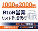 BtoB営業リスト作成します 【1000件2000円】業種エリア指定OK／高精度データ イメージ1