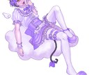 等身、ミニキャラなどを描きます 肩までから全身まで描けます。ミニキャラなども対象内です。 イメージ2