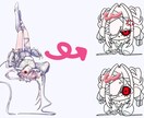 可愛い！威嚇SDイラストお描きします 2キャラ＋差分付き！可愛く威嚇します！ イメージ4