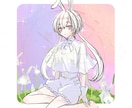 IRIAMスターターセットお届けします 立ち絵、一枚絵、アイコン2種、ヘッダー、ミニキャラ、人物透過 イメージ4
