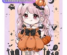 ハロウィンミニキャライラストお描きします オプションで髪型変更してより理想のお姿にカスタムもできます！ イメージ9
