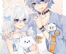 同人イラスト、oc、アイコンなどのイラストます 可愛くてかっこいい男の子と女の子を描きたい！ イメージ2