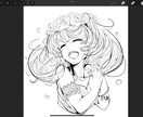 モノクロ系イラスト提供します キャラクターデザインの場合別料金 イメージ3