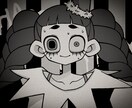 アイコンやヘッダー、ボカロMV等を制作いたします 不気味で可愛い世界観の女の子が得意です。 イメージ1