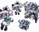可愛くて鮮やかな小っちゃいキャラを描きます つやつやツルツルしてて美味しそう イメージ4