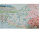 アートセラピーで自己治癒力upします 自分の作品(風景画)を描いて今の心と体を見つめてみませんか イメージ1