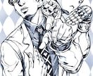 ジョジョ風の似顔絵アナログタッチでお描きします フォローかサービスお気に入り登録で1枚につき500円OFF！ イメージ6