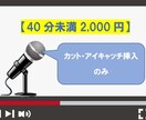 動画編集★特別価格でカットのみの編集請け負います 40分未満2,000円で対応可能！カット･アイキャッチ挿入 イメージ1