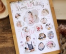 1歳記念に♡ファーストバースデーポスター作成します 水彩テイストがかわいい♡世界でひとつの記念ポスター イメージ1