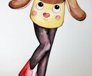 ご要望の要素を組み合わせたキャラクターを描きます 個性的なイラストを美しい水彩絵の具で描きます! イメージ1