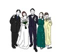 写真からシンプルな似顔絵イラストかきます SNSアイコンやハガキ、結婚式等でご使用頂けます! イメージ1