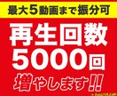 YouTube再生回数が増えるよう宣伝し拡散します | +5,000再生回数 | 5動画に振り分け可能！ イメージ1