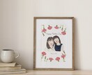母の日　似顔絵ポストカード描きます 飾れる水彩風イラスト 大切な想いを形にしませんか？ イメージ4