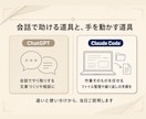 Claude Codeの業務活用を個別に伴走します 入れただけで止まった仕事を、任せられる形に イメージ3
