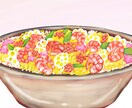 食べ物イラスト描かせて頂きます 現役調理師が描く食べ物イラストです！給食やお弁当もアリ イメージ5