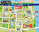 イラストを使った、かわいい地図を作成いたします GoogleMAPを元に分かりやすい地図を作成いたします。 イメージ5