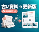 古い資料を今の発信に使える形へ整えます 更新ポイントと投稿案までまとめて納品します イメージ1