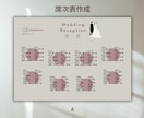 結婚式の席次表作成、丸投げできます テンプレだけの購入もOK♩作成代行も承っております イメージ1